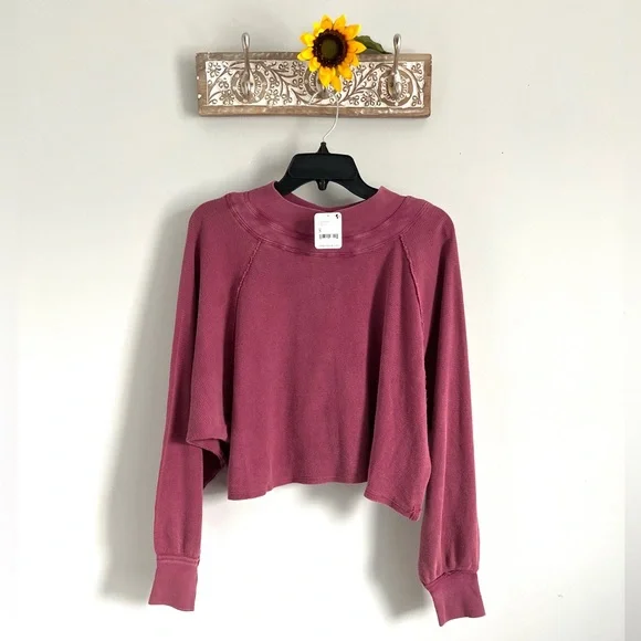 🆕FREE PEOPLE Dreamy Mulberry Fun Times Turtleneck - Picture 9 of 15